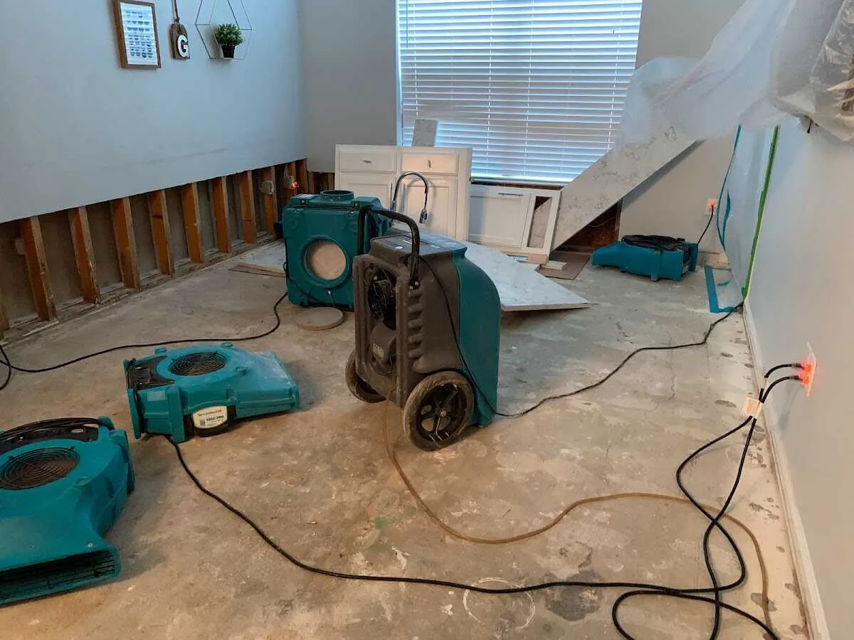 Dehumidifier in flood-cut room for Water Extraction & Removal in Ennis